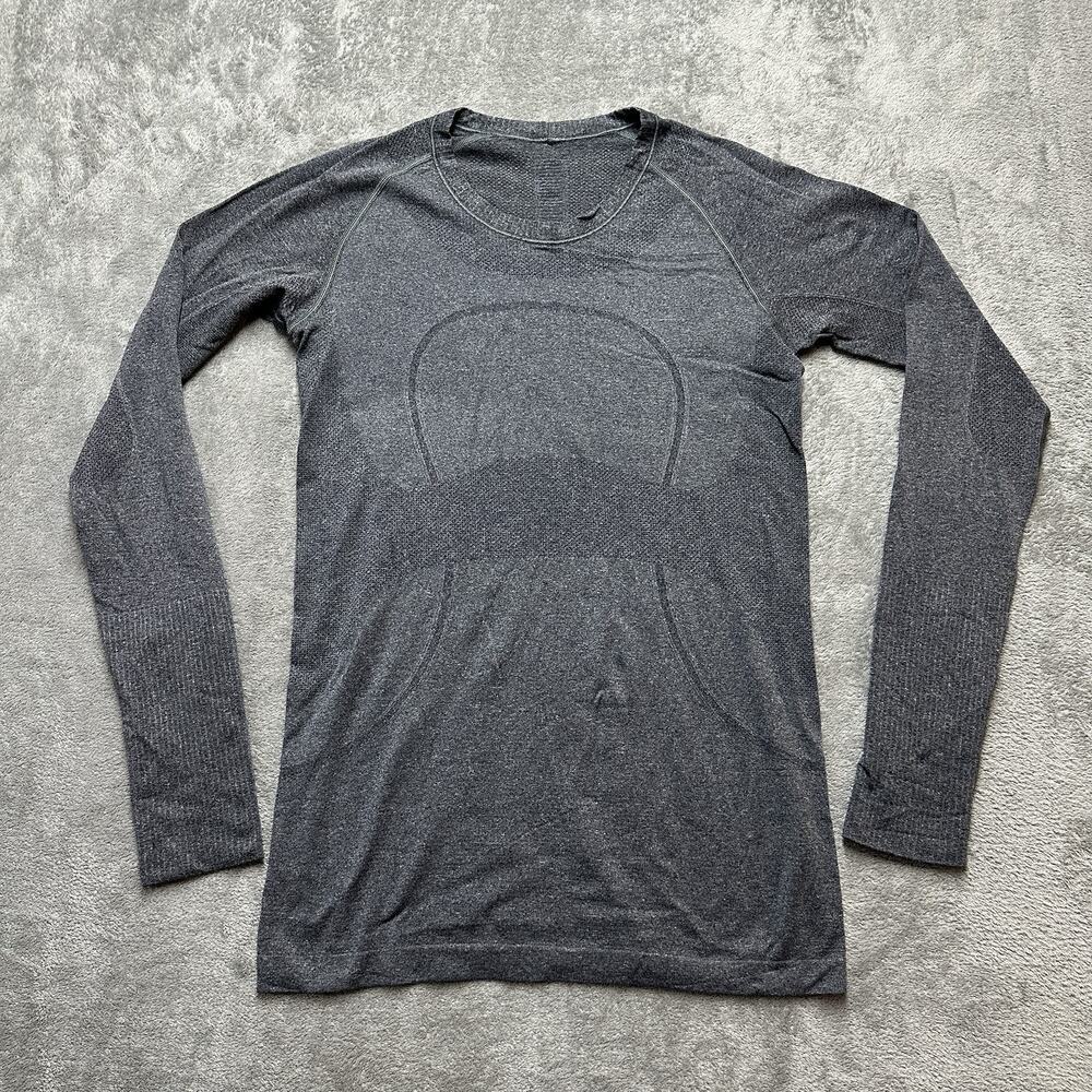 Lululemon Swiftly Tech Long Sleeve Crew Shirt Swift Stride Gray Size 8 Womens